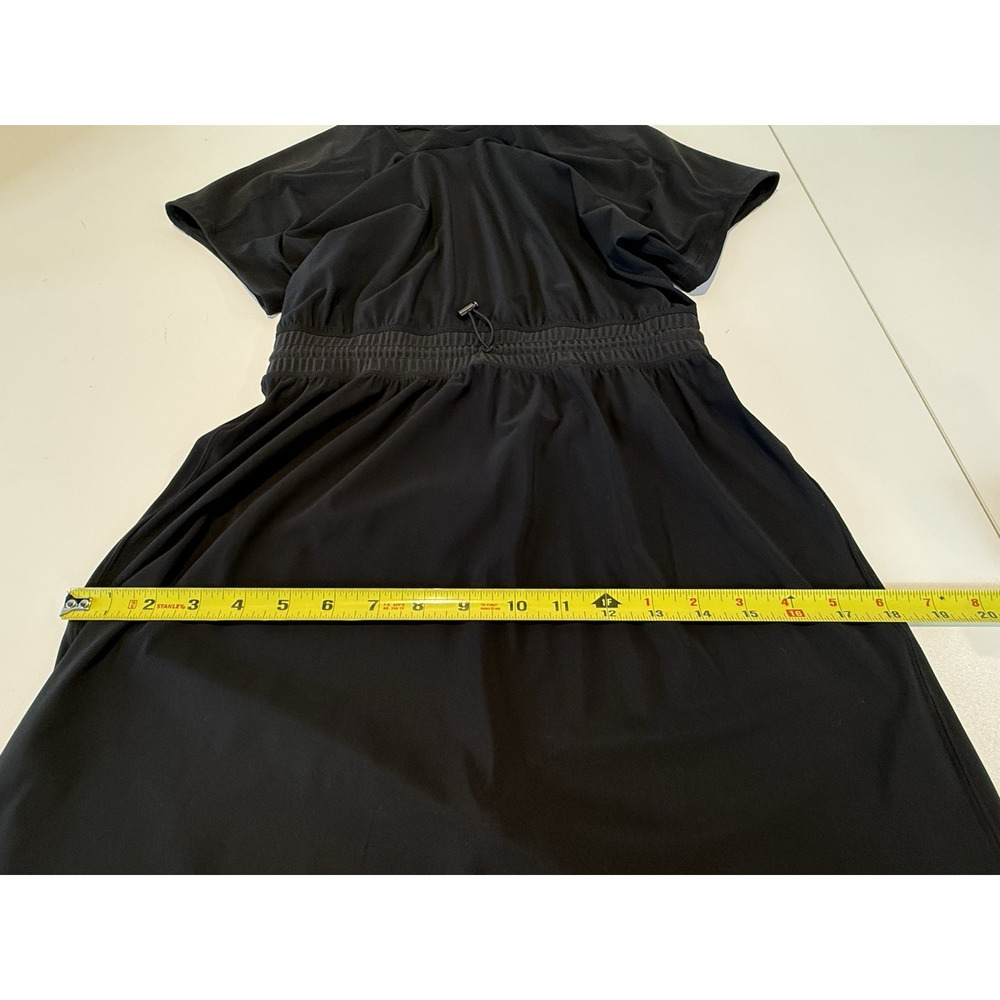 Lululemon Women's Short Sleeve Throw It On Dress Black Size XS 0 2 Black UV - Picture 5 of 6
